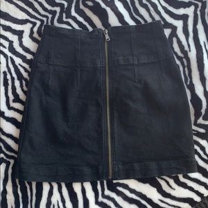 free people zip-up denim skirt